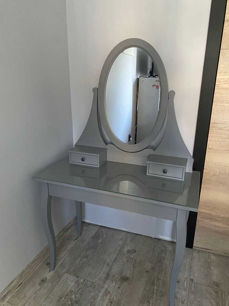 IKEA toaletka kosmetyczna lustro HEMNES szara