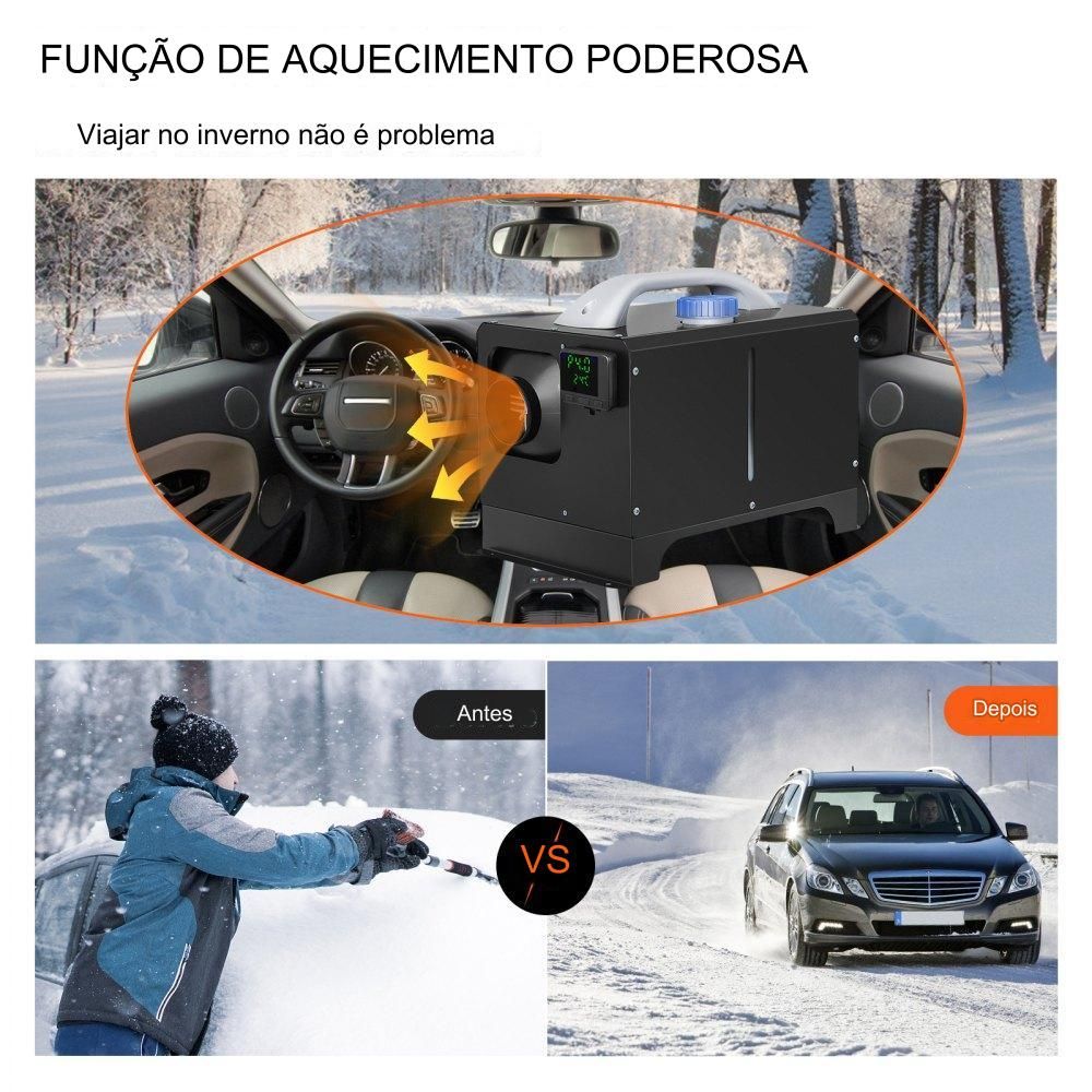 Aquecedor de Ar a Diesel  - 12V - 8KW - Com Silenciador