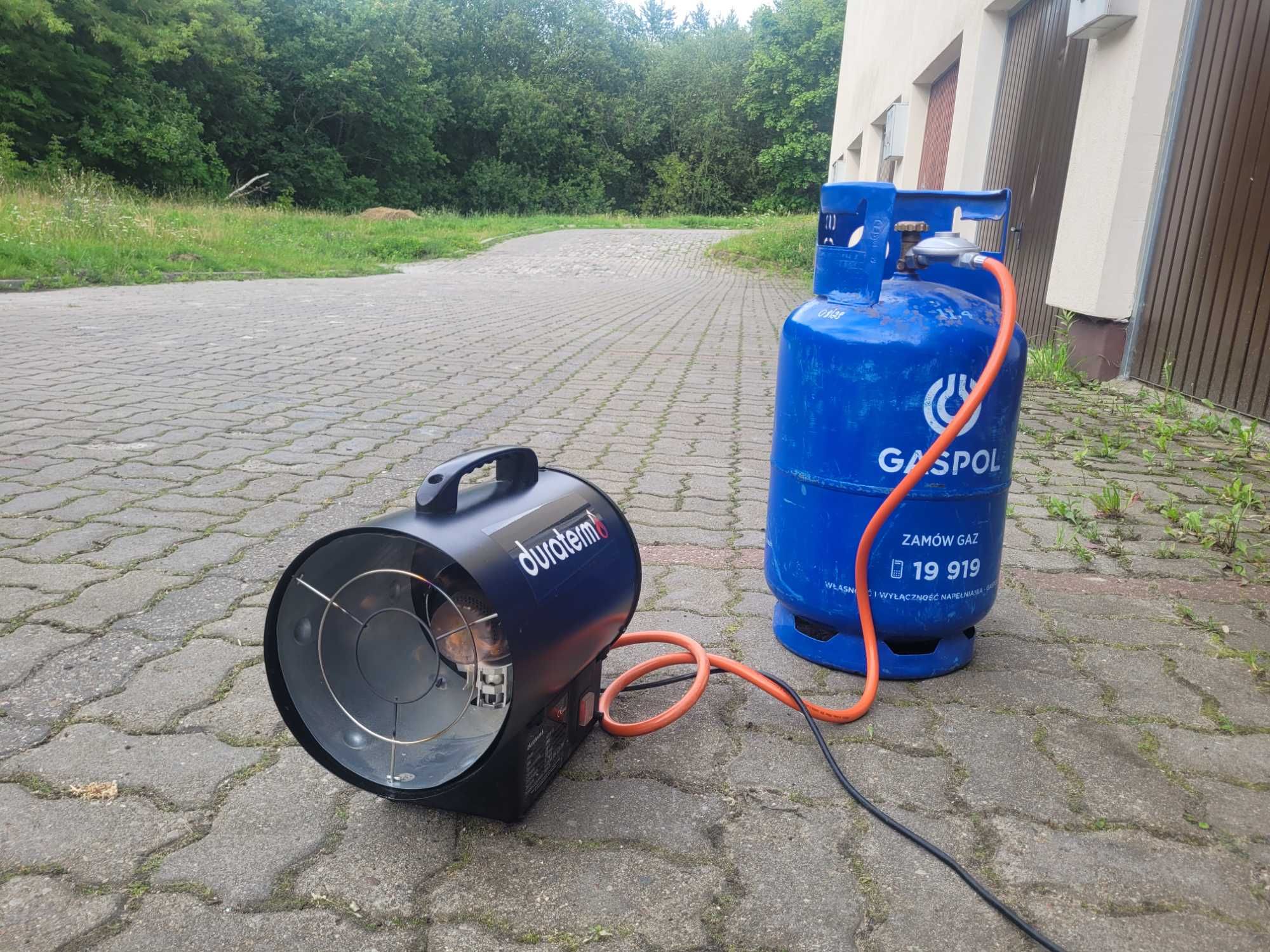 Nagrzewnica gazowa Duraterm 10 kW + butla GASPOL 11 kg – SPRAWNA