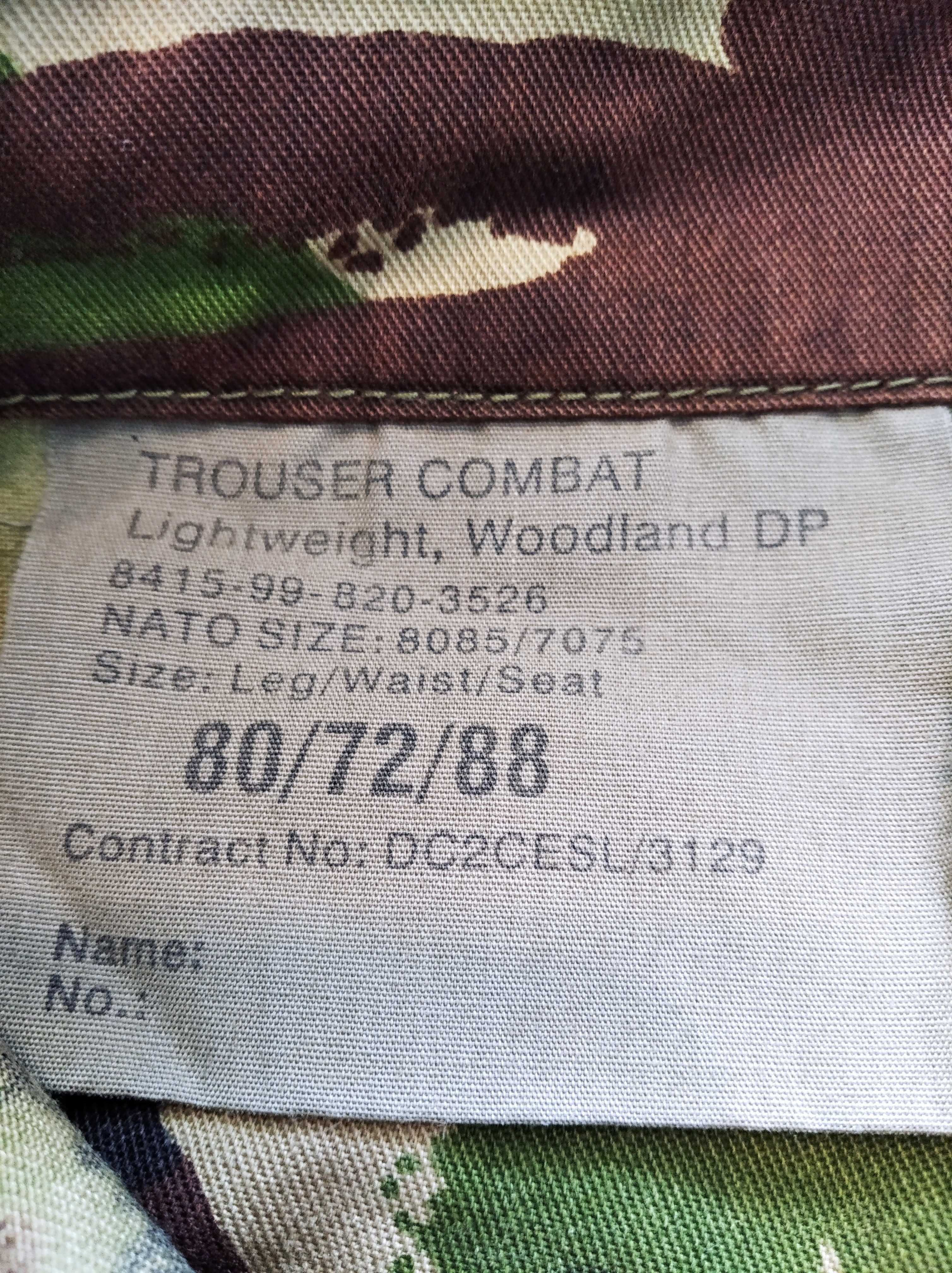 Spodnie bojówki moro Combat Woodland roz. XS/S pas 72 cm