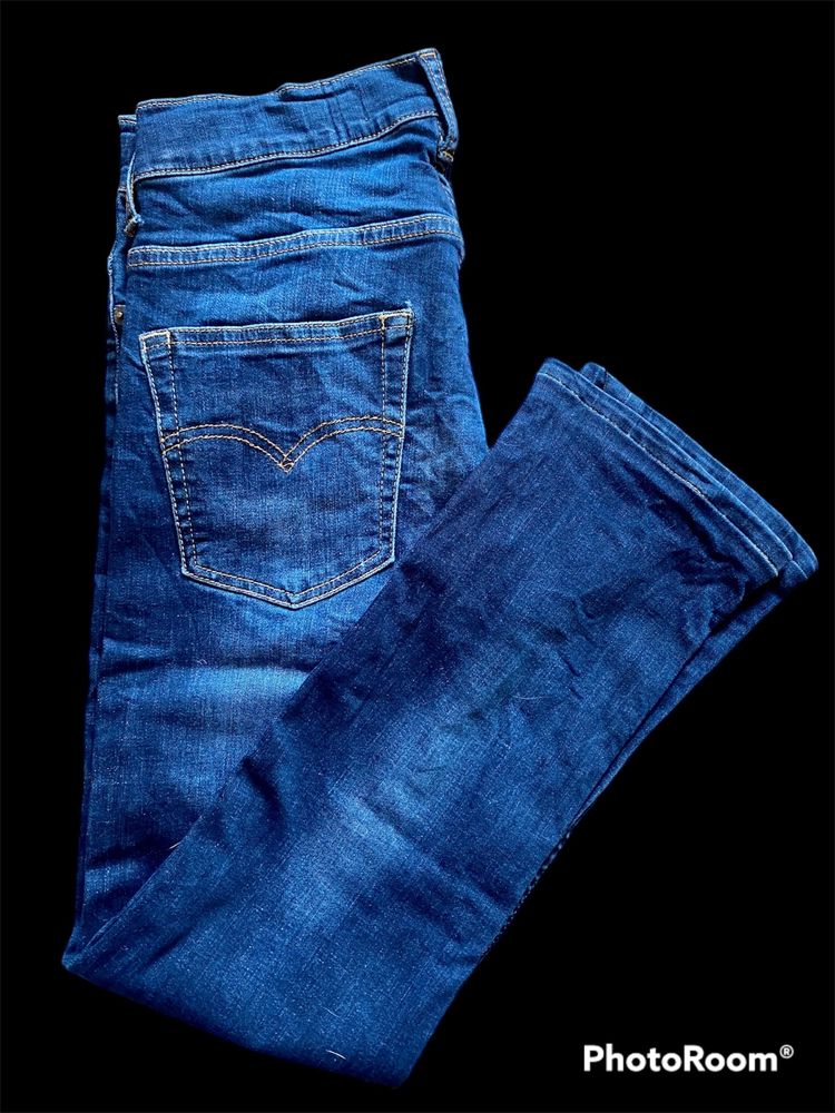Spodnie Granatowe Lewis 511 proste nogawki  BDB r ok 140