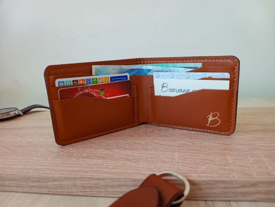 Borubar Skóroszyj - ręcznie wykonany skórzany portfel