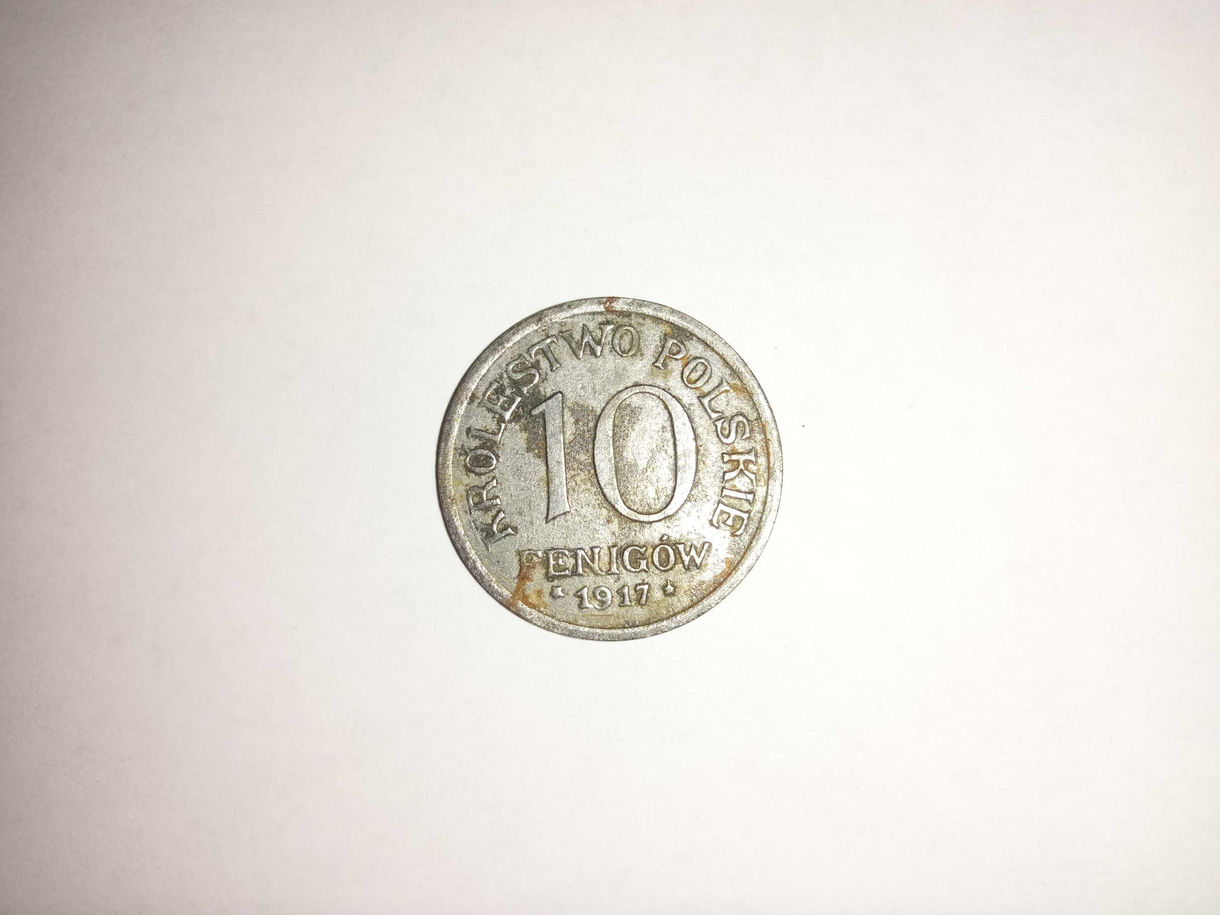 Polskie 10 Fenigów 1917