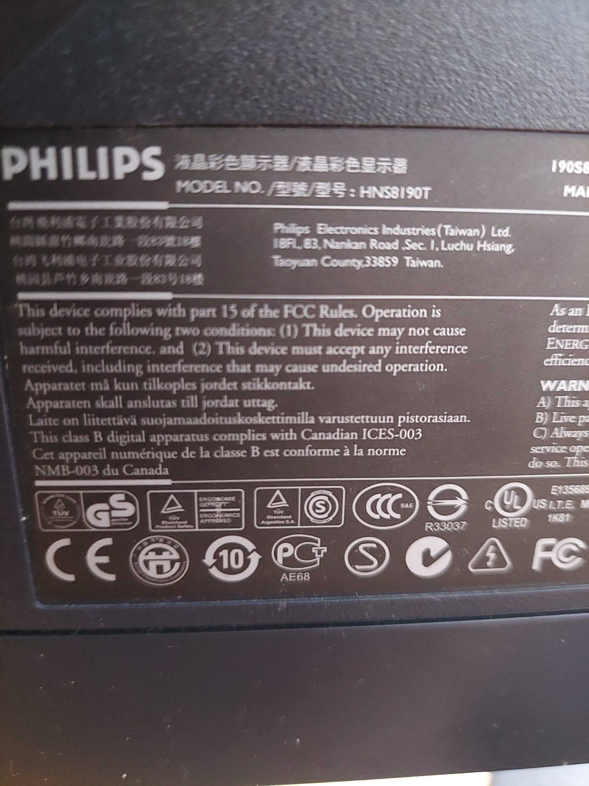 Sprzedam Monitor LCD
190S8FS/00 19 cali