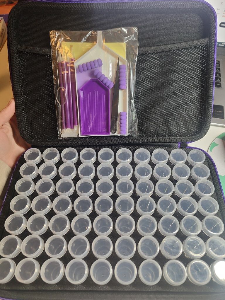 Akcesoria do haftu diamentowego etui walizka duży zestaw B146
