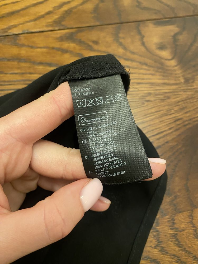 H&M czarny koronkowy top na cienkich ramiączkach S 36 jedwab koronka