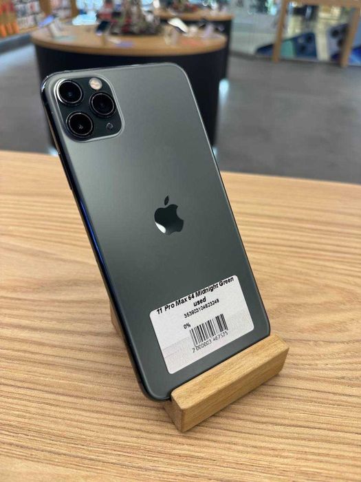 Вживаний iPhone 11 pro max 64 Midnight Green (замінений акумулятор )