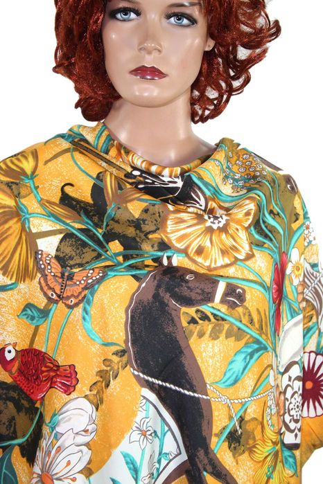 C1-8 Ogromna Jedwabna Chusta SILK Prezent 130x130