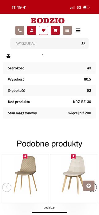 Krzesła  do jadalni lub salonu