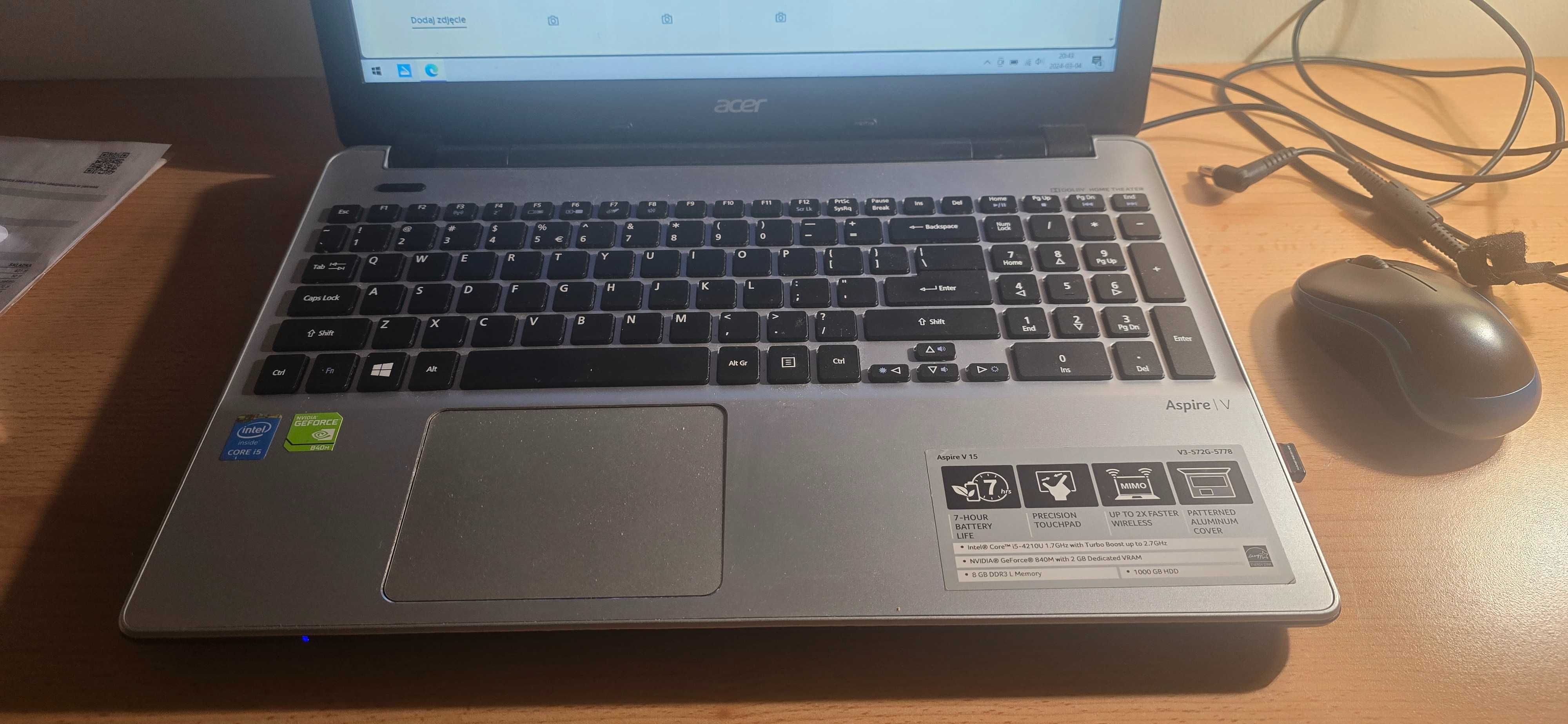 Acer Laptop Sprawny