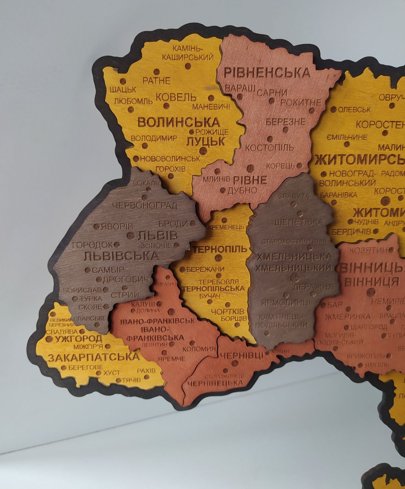 Карта України з містами.