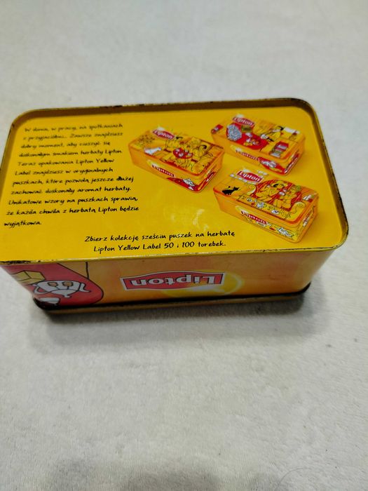 Puszka po herbacie Lipton