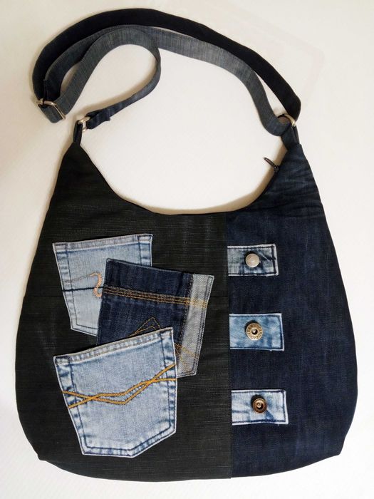 Torebka torba jeansowa dżinsowa rękodzieło handmade