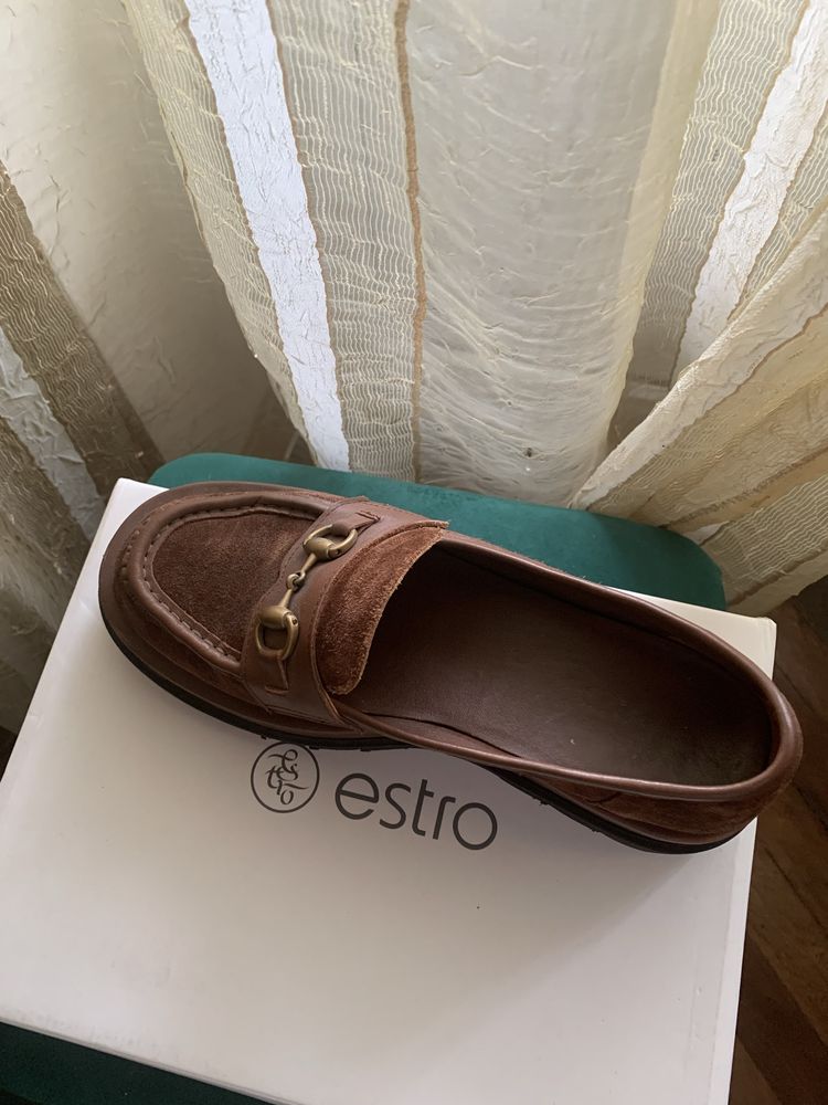 Лофери estro на 41- 40,5р, на широку ногу
