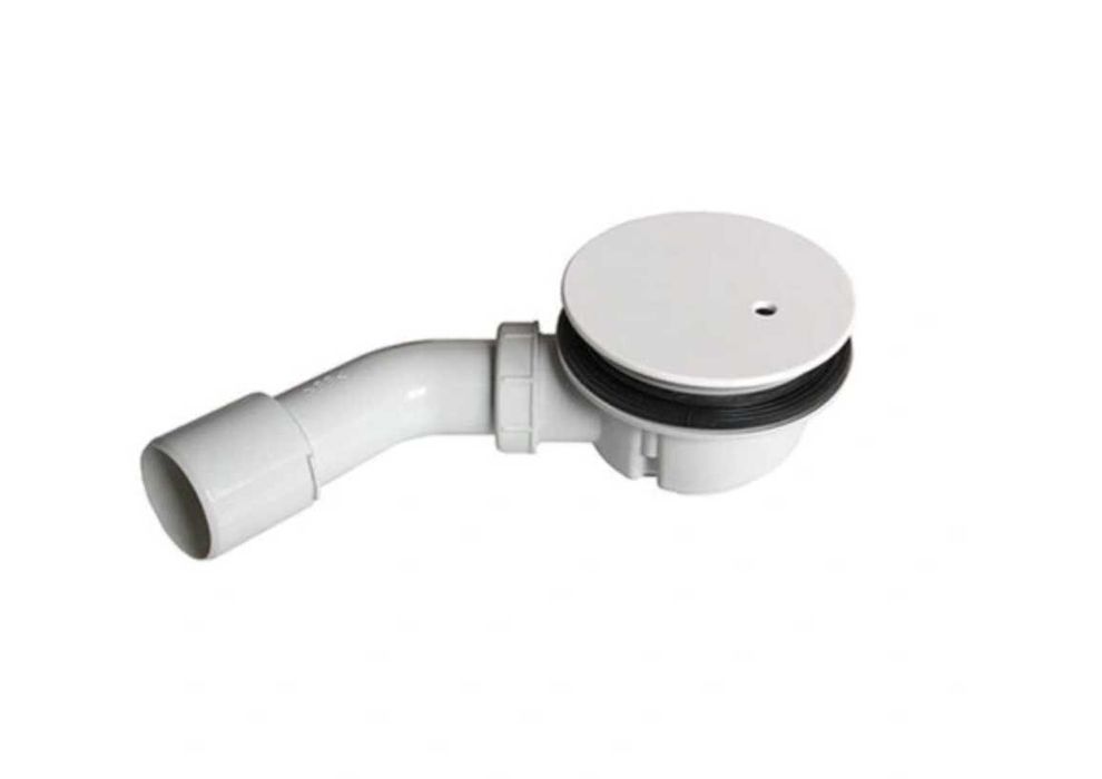 Sanplast syfon brodzikowy z białą klapką i kolankiem fi. 90 mm, h= 80