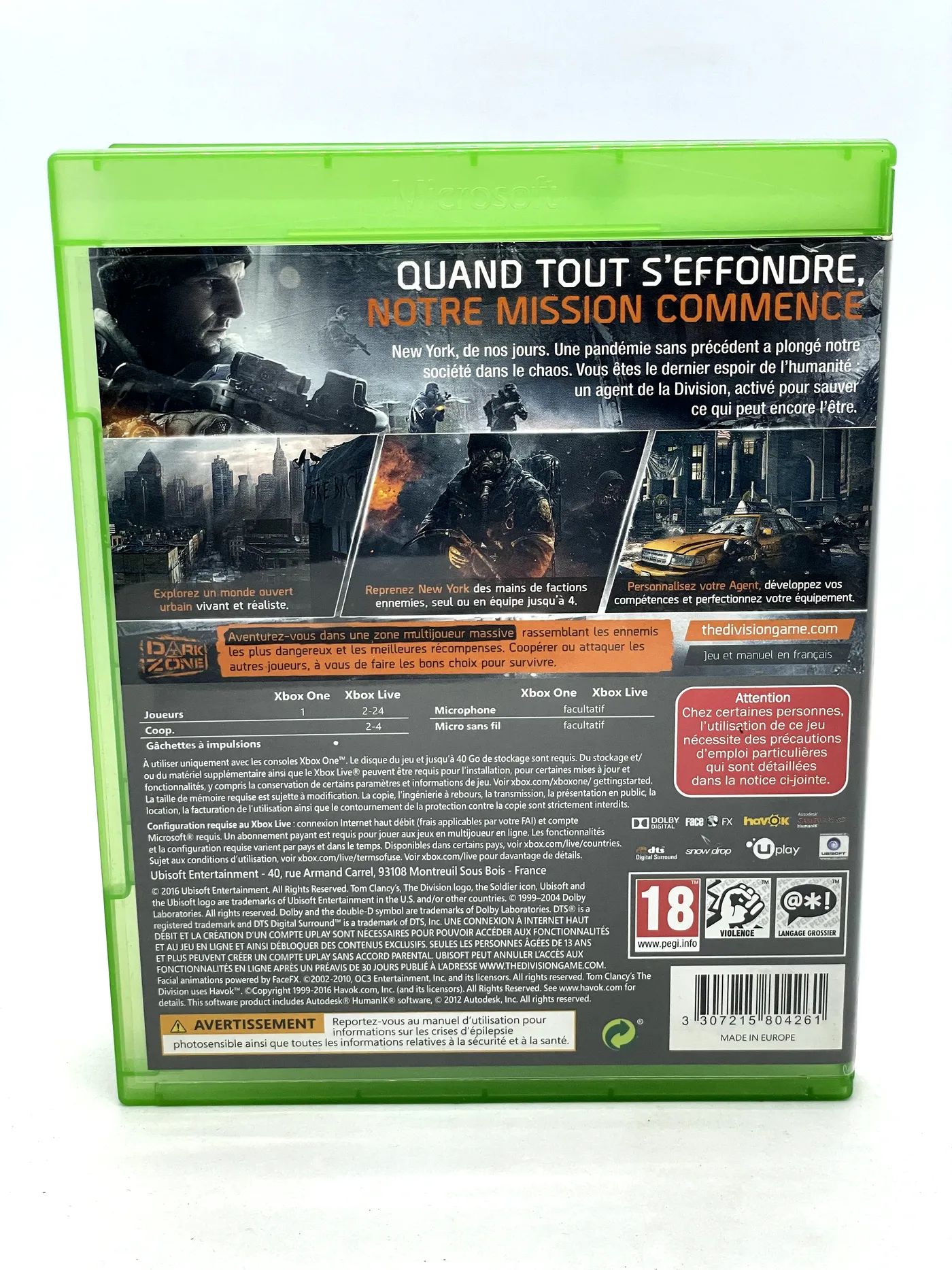 Tom Clancy's The Division Xbox One Po Angielsku