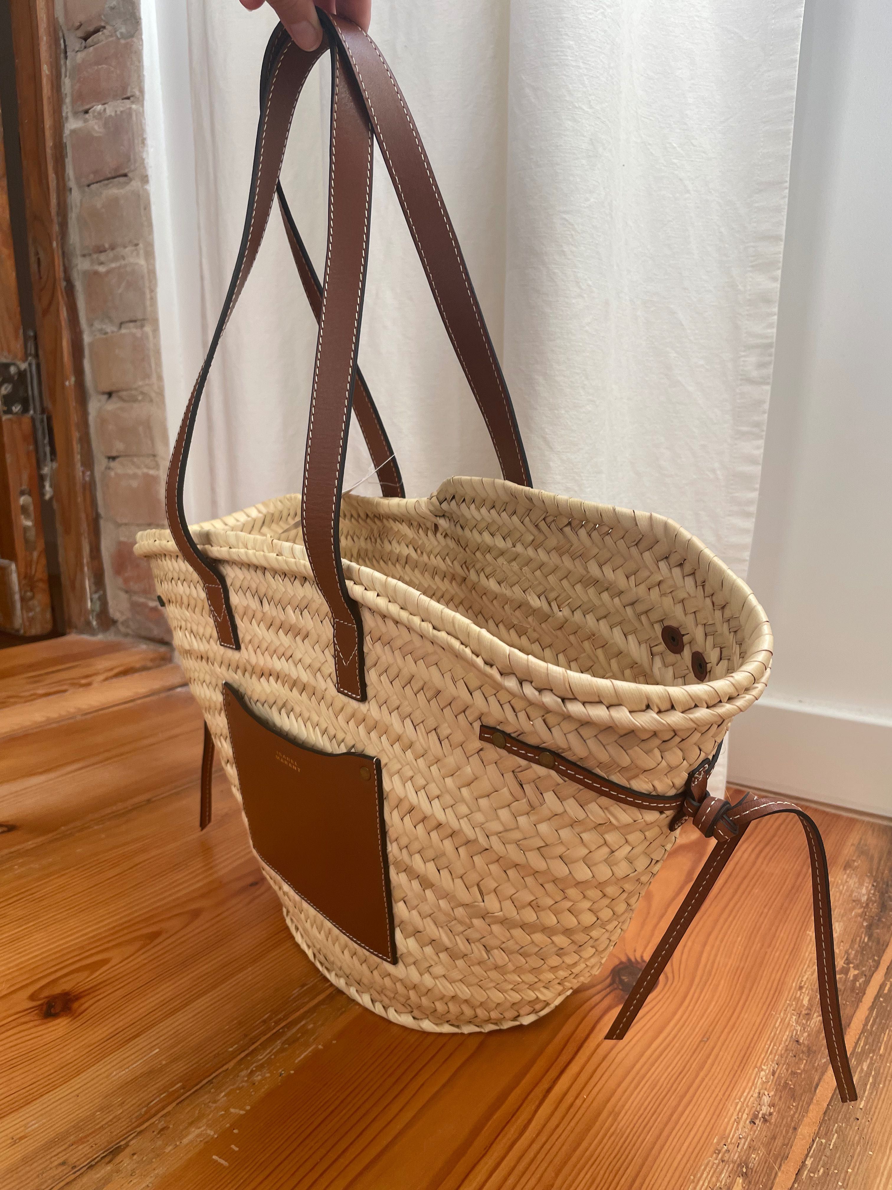 Isabel Marant torba Cadix Medium shopper słomkowa słomiana