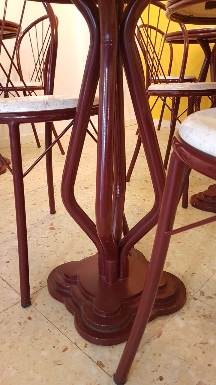 Mesas e cadeiras para café cafetaria Vintage Coffee tables and chairs