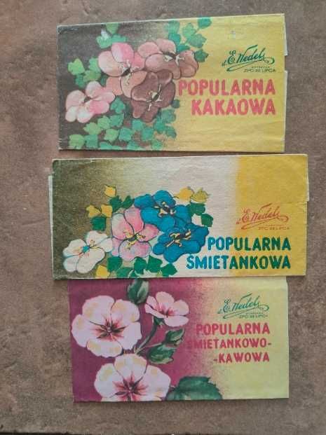 Opakowanie po czekoladzie Wedel popularna śmietankowa PRL