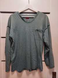Komplet piżama spodnie i koszulka z długim rękawem elastyczny materiał