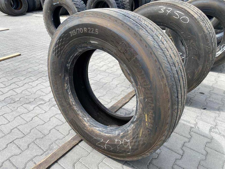 Opona ciężarowa używana przód 315/70R22.5 CONTINENTAL HYBRID HS5, 13mm