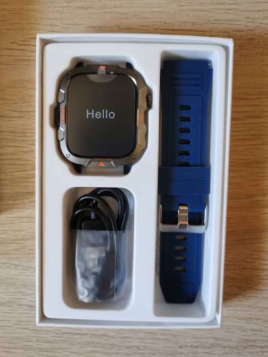 Smart Watch QK12 niebieski męski