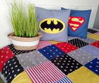 Narzuta Patchwork Kapa 200x110cm Batman Superman