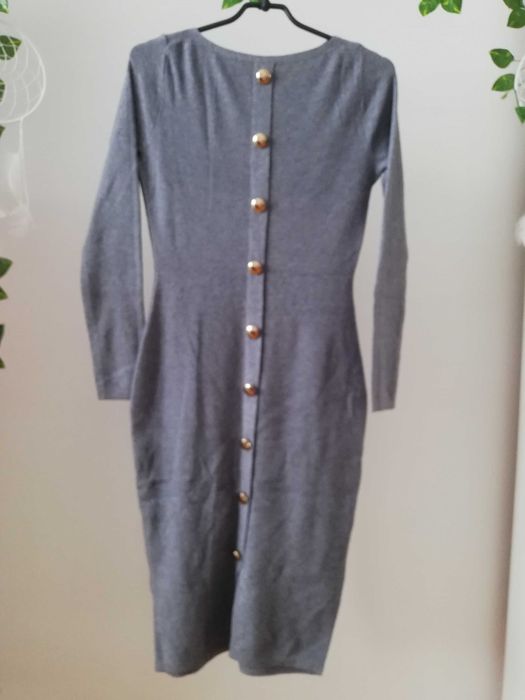 Sukienka prążek szara