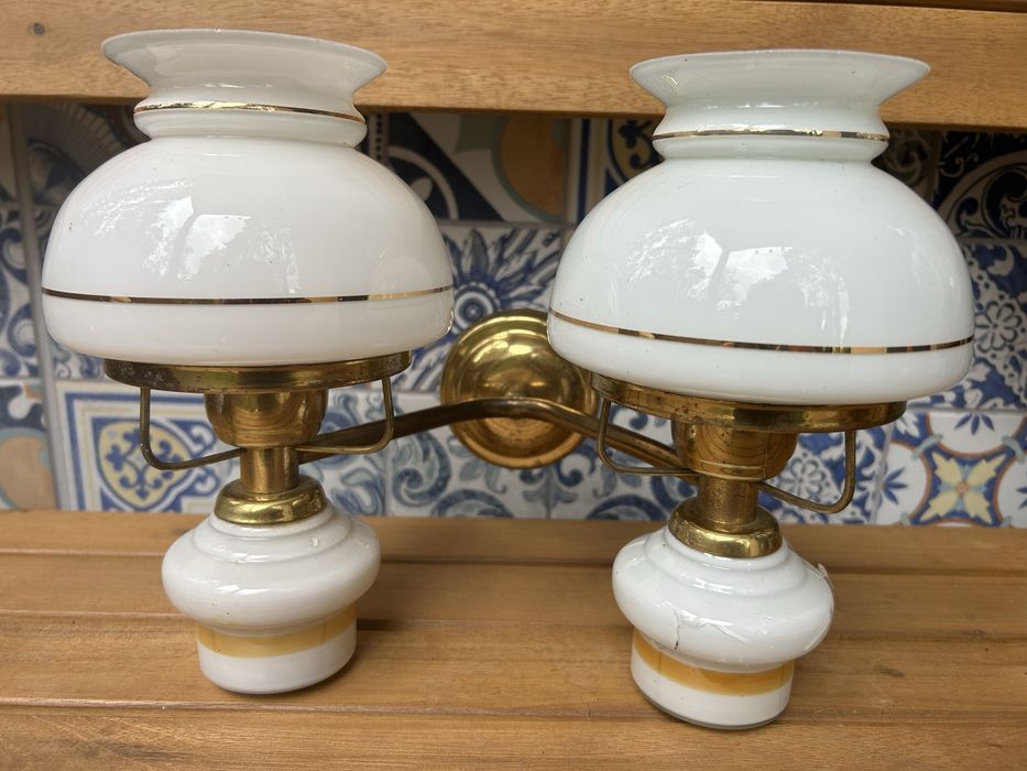 Zestaw kinkietów ściennych made in PRL