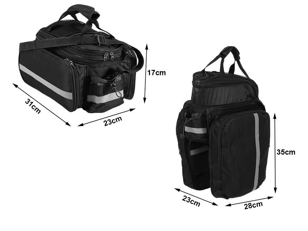 Sakwa rowerowa tylna Torba na bagażnik rowerowy kufer 30l
