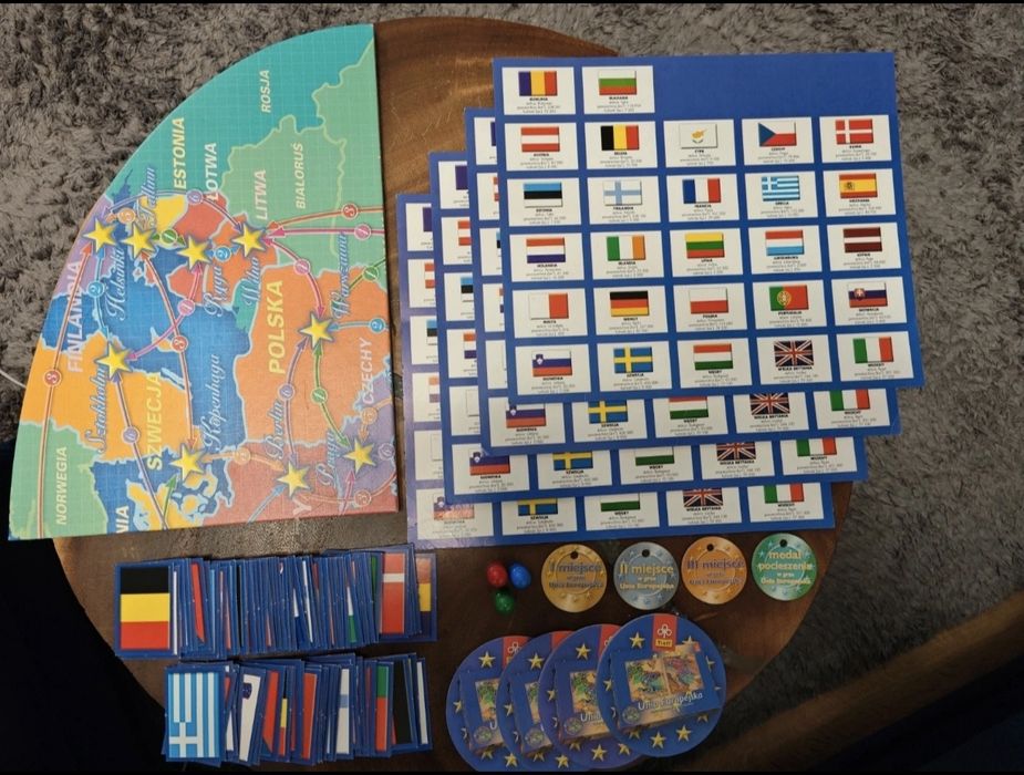 Unia Europejska Gra planszowa dwustronna używana Trefl Dziecko Rozrywk