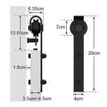 Zestaw Do Drzwi Przesuwnych Stali Carbon Steel Black Barn 5 Ft-13.1ft,