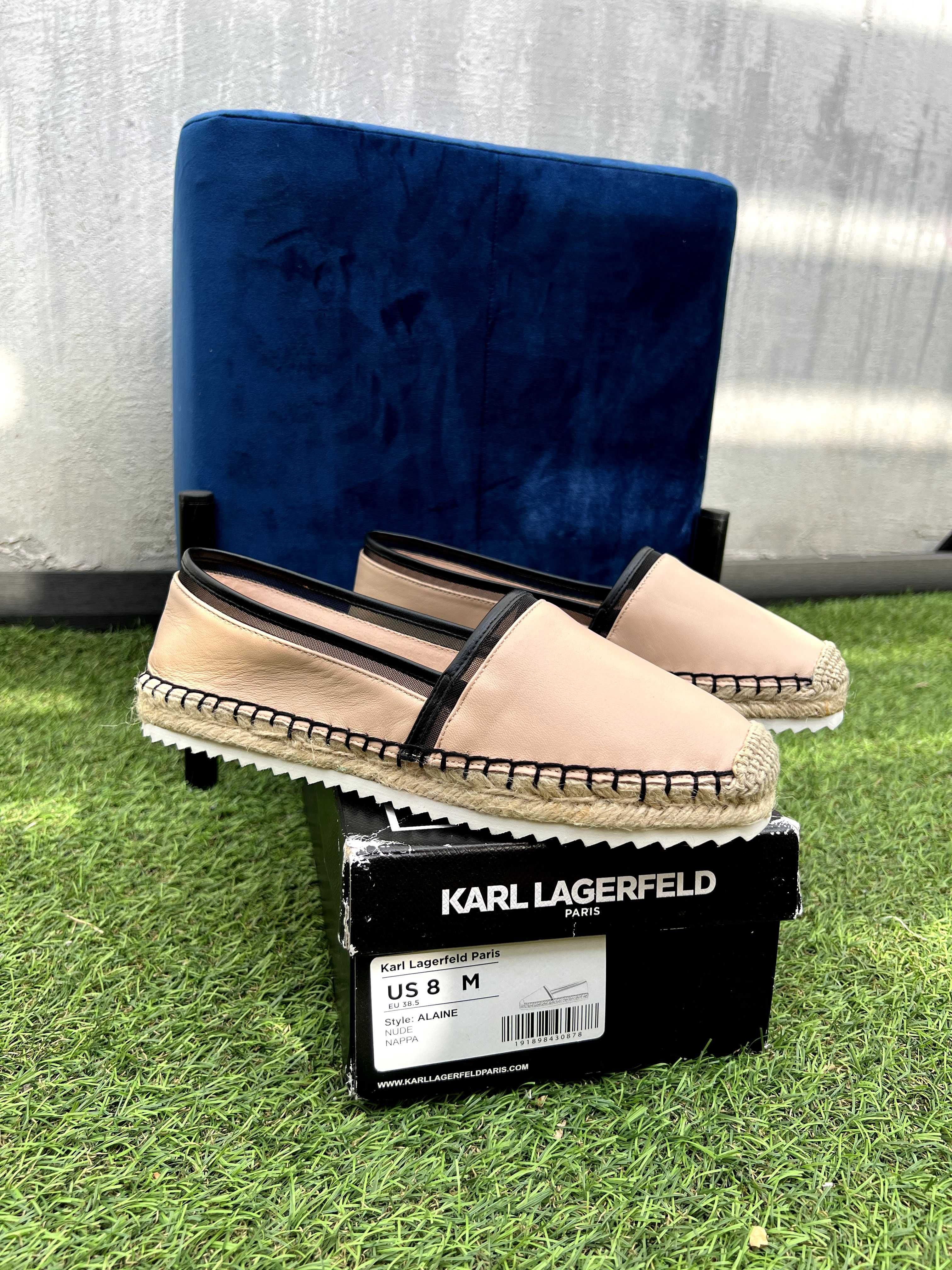 Кожаные туфли эспадрильи Karl Lagerfeld оригинал слипоны