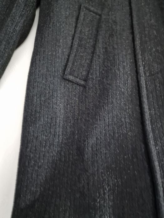 Płaszcz elegancki męski zimowy w prążki r. 46 164 cm