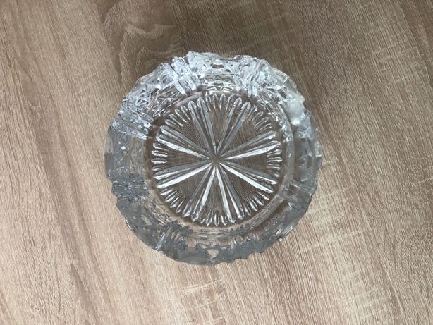 popielniczka szklana kryształ vintage prl spiołka