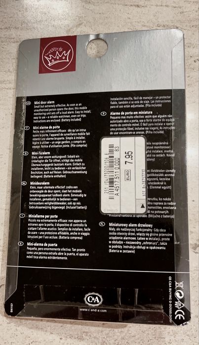 Dispositivo de alarme para porta – portátil, compacto e fácil de usar