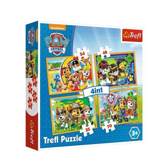 Puzzle 4W1 Psi Patrol Zawsze Na Czas Trefl 207El.