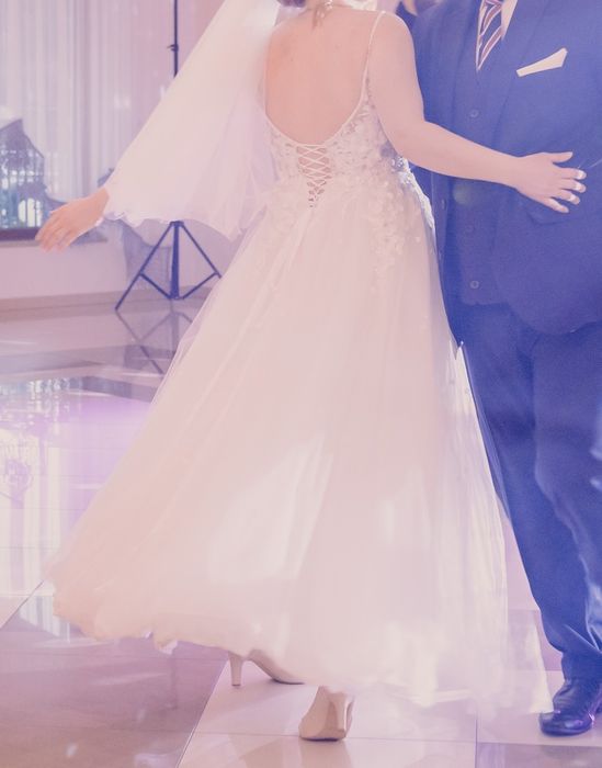 Suknia ślubna kwiaty 3D