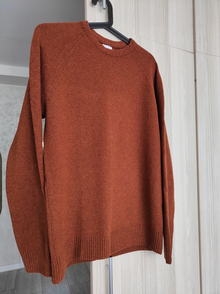 Sweter męski z wełną 69% Zara, r.S