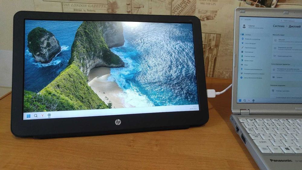 Портативный IPS FullHD USB 3.0 LED-монитор HP V14