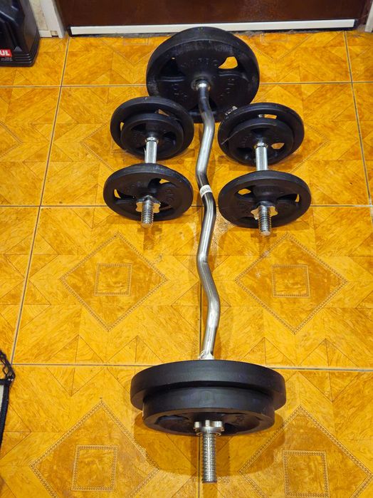 Ciężarki zestaw żeliwny 90 kg