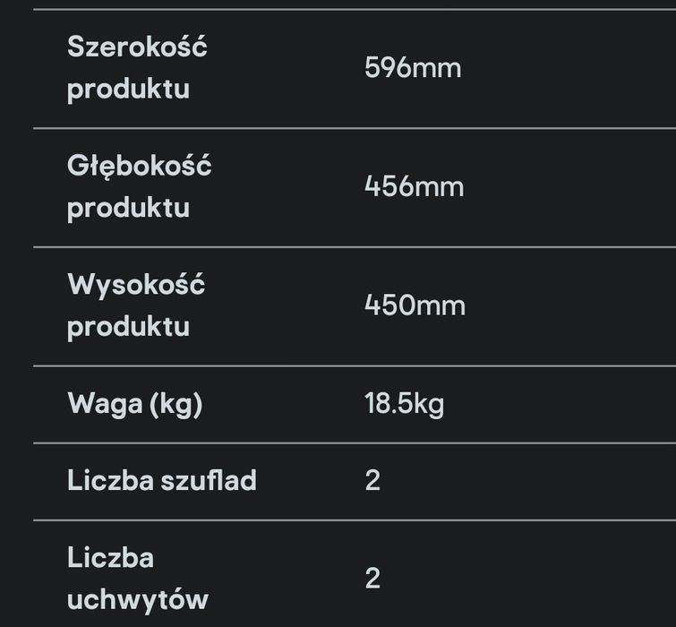 Szafka łazienkowa 50cm+ umywalka