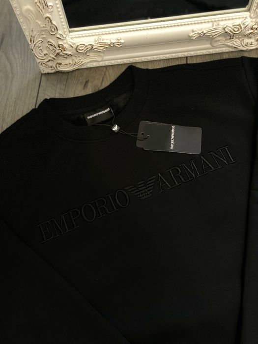 Світшот Emporio Armani EA7, кофта армані, коіта чорна чоловіча