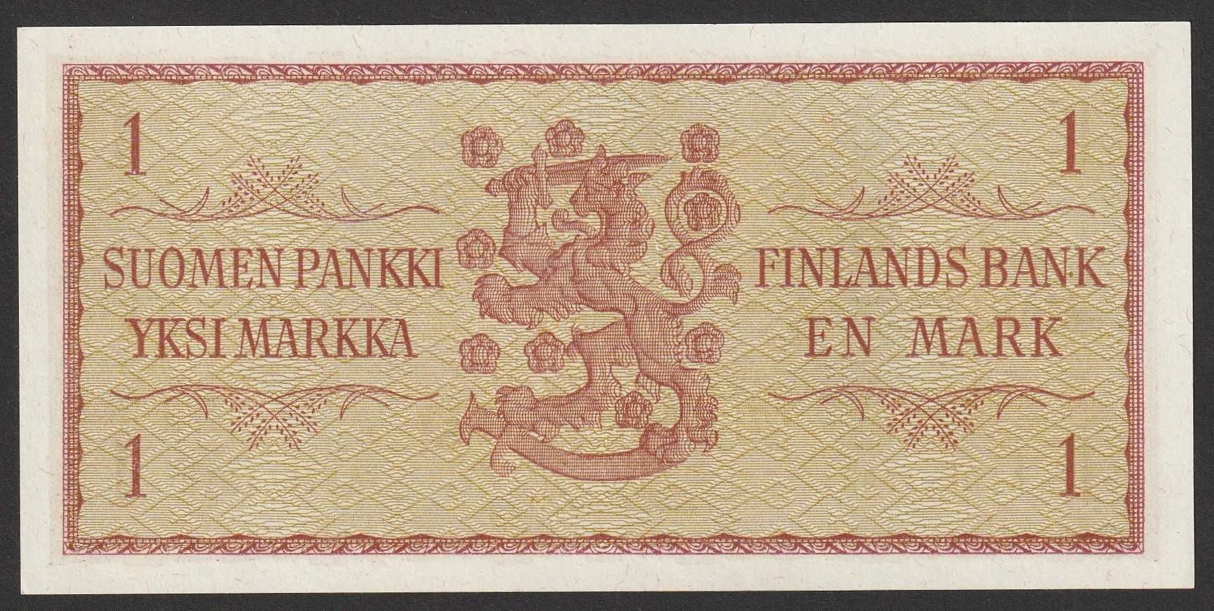 Finlandia 1 markka	1963 - AI - stan bankowy UNC