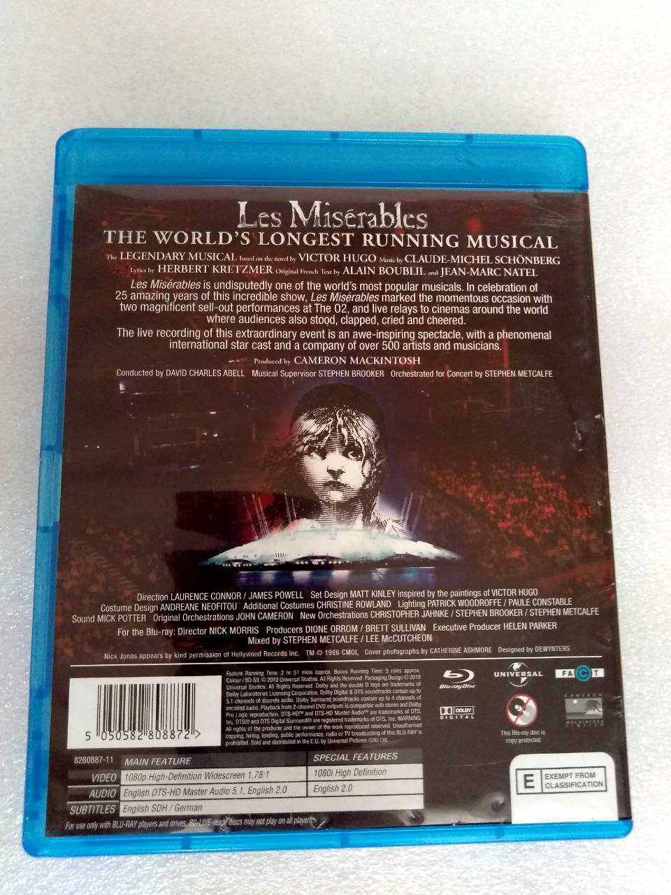 Blu-Ray Мюзикл Les Miserables in Concert: The 25th Anniversary