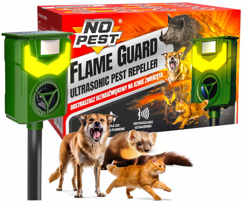 Ultradźwiękowy odstraszacz kun, psów, dzików, jeleni, lisów No Pest®