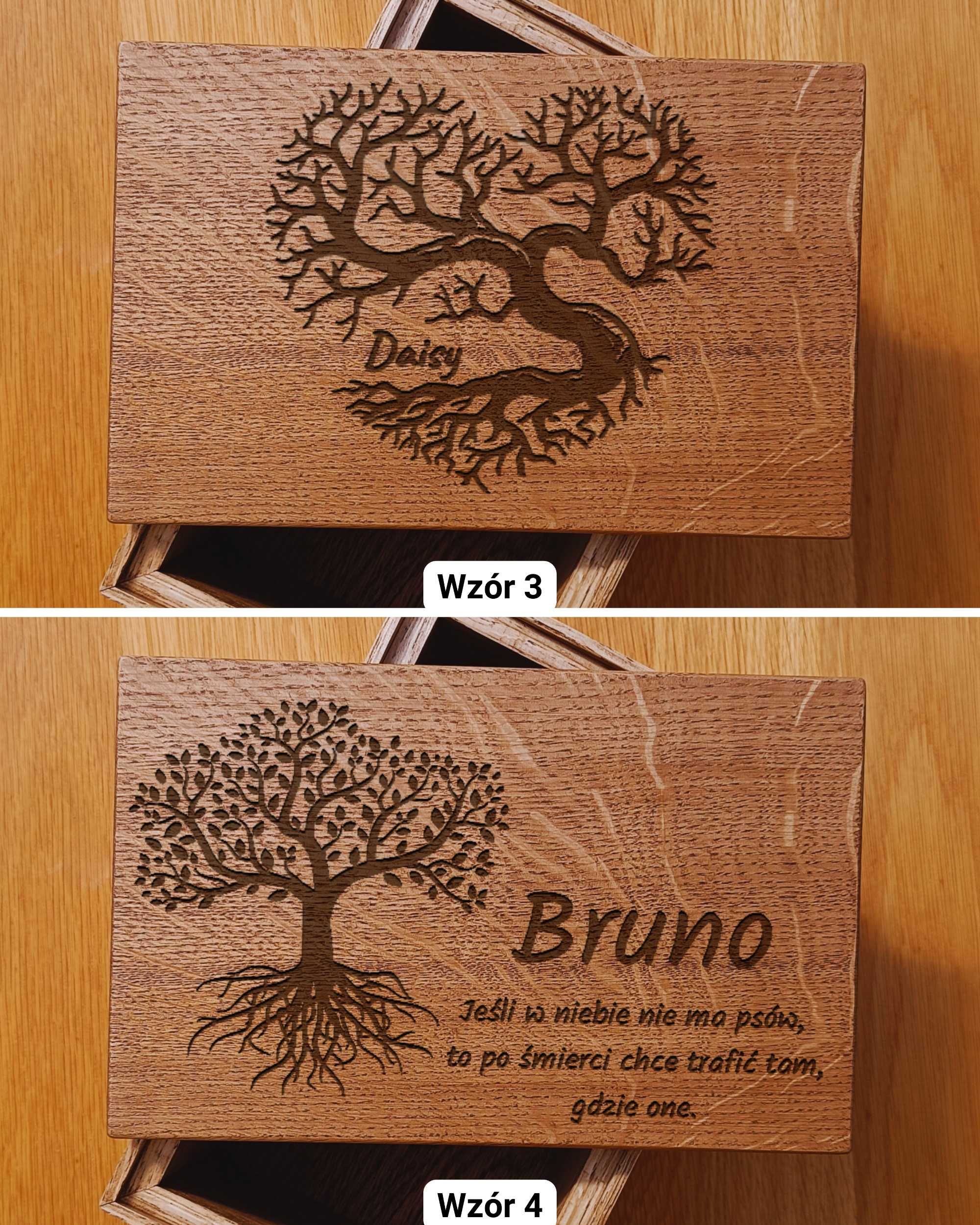 Kuferek na Pamiątki– Lity Dąb Ciemny 20x13cm Dowolny Grawer Pudełko
