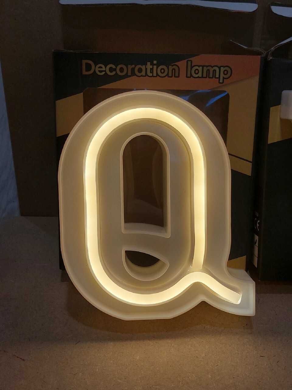 Świecąca litera Q imprezowe światła neonowe LED