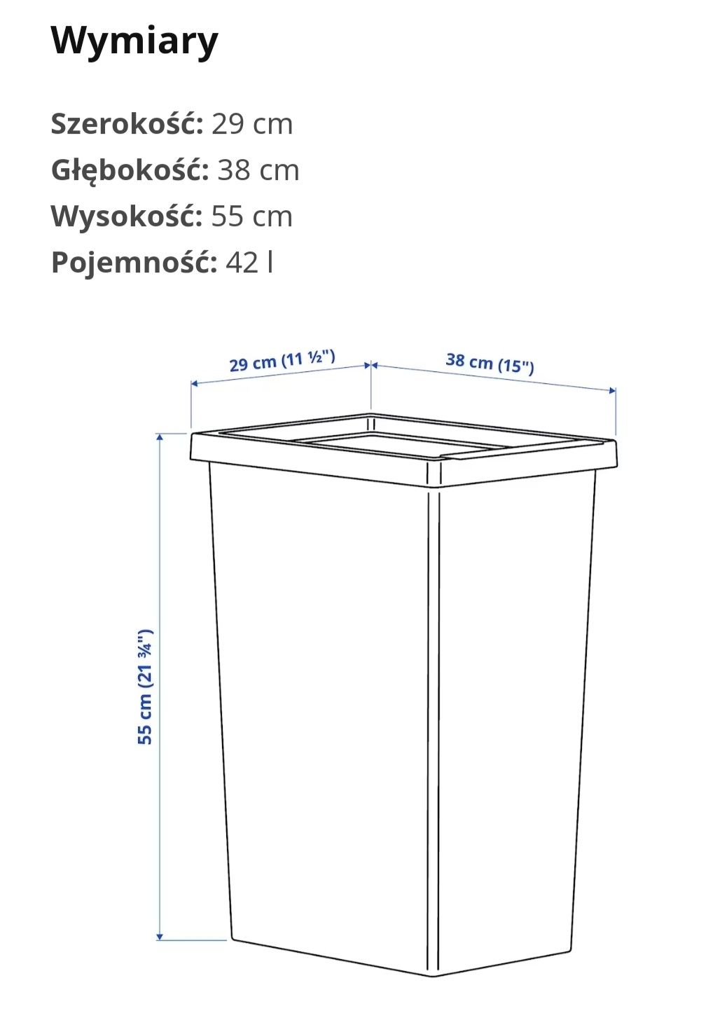 Kosz na śmieci do segregacji  Ikea