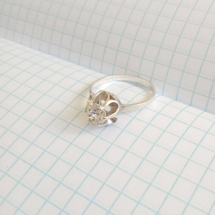 Вінтажне кільце з каменем кольцо Срібло 916 проба. Зірка. СССР